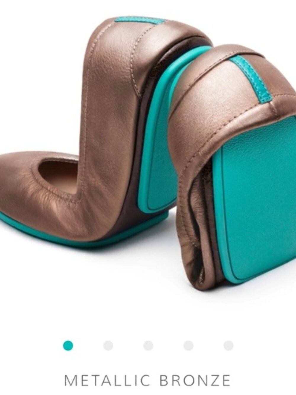 Tieks Gavrieli Metallic Bronze Foldable Ballet Flat , 8